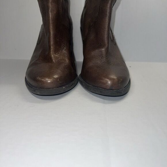 Jessica Simpson Women's Cavett Brown Leather Booties Size 7.5 - Picture 3 of 12